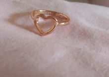 Anillo de corazón de Color oro rosa para mujer, regalos de joyería para dedo para niña