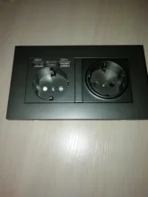 Wall-Socket Pc-Panel Charge-Port COSWALL Black Hidden Standard Russia Spain EU with 2-Usb