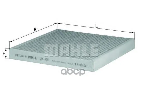 Фильтр Салона Smart Fortwo 07- Угольный Mahle/Knecht Lak430 Mahle/Knecht арт. LAK430