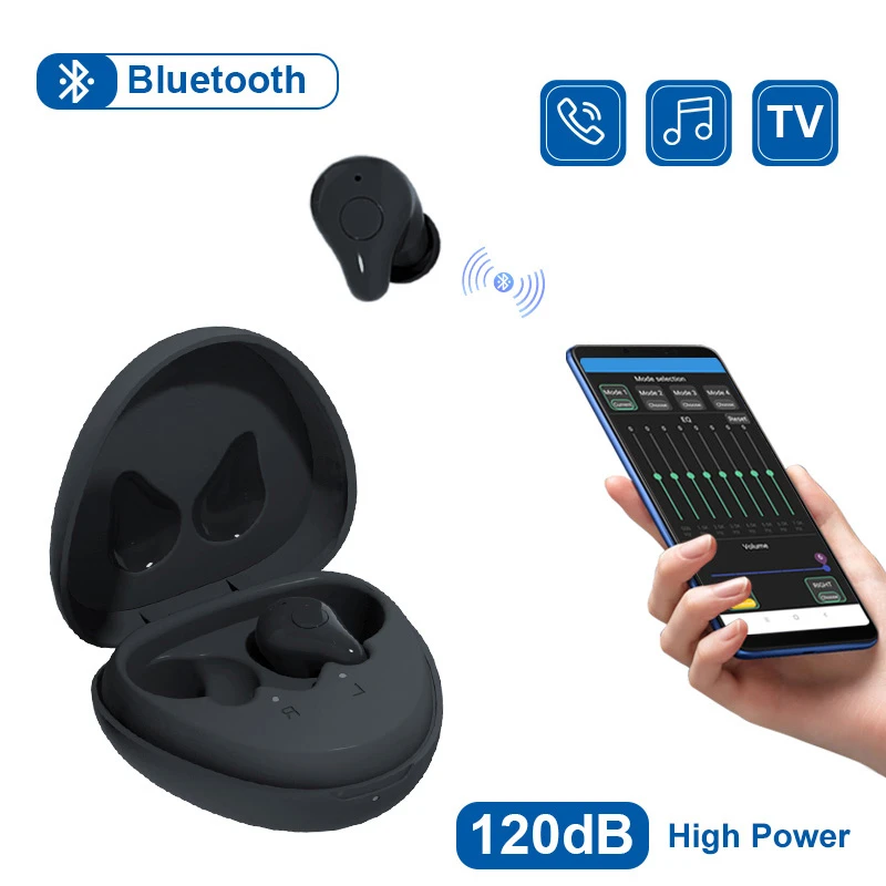 Rechargeable Bluetooth Hearing Aid Programmable Mutifunction Sound
