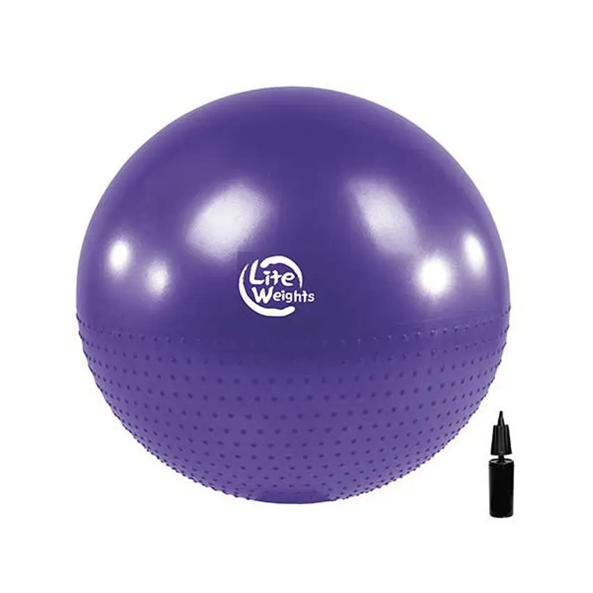 Мяч гимнастический Lite Weights+ массажный Bb010-30(75см, с насосом, фиолетовый