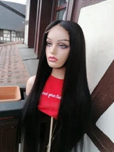 Extensiones de cabello humano peruano no Remy 1B, pelo liso con cierre de encaje, 4 Uds.