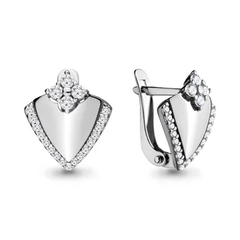 

AQUAMARINE earrings with cubic zirconia, silver 925