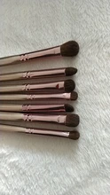 Makeup-Brushes Eyeshadow Cosmetic-Tool Blending Wood-Handle Natural 7pcs Soft with Bag