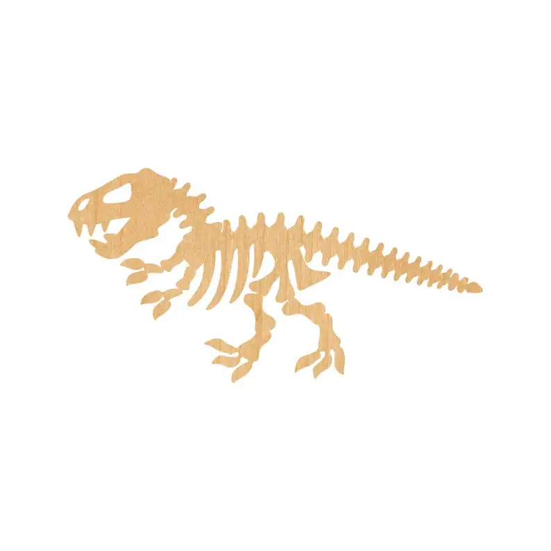 Dinosaur Skeleton Laser Cut Out Wood Shape Craft Supply- Unfinished