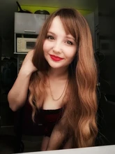 OneNonly-Peluca de cabello sintético largo degradado para mujer, pelo Natural resistente al calor, ondulado y suelto con flequillo, color marrón y Rubio, para Cosplay