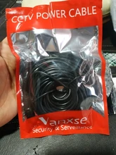 Uvusee CCTV 5M/10M/15M/20 metros x 2,1mm x 5,5 Dc 12v Cable de extensión de alimentación de Audio para las cámaras de seguridad cámara Ip Dvr independiente