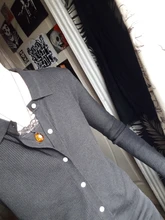 Knitted Cardigan Autumn Womens Coat New Base-Shirt Polos-Neck Inside