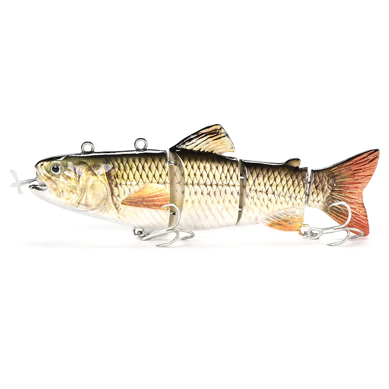 Fishing A Роботизированная купальная приманка, авто электрическая приманка, воблеры для 4-Segement Swimbait, USB Перезаряжаемый мигающий светодиодный светильник - Цвет: Fishing A