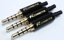 Earphone-Adapter Audio-Jack Stereo-Headset 4pole for DIY Gold-Plated High-Quality
