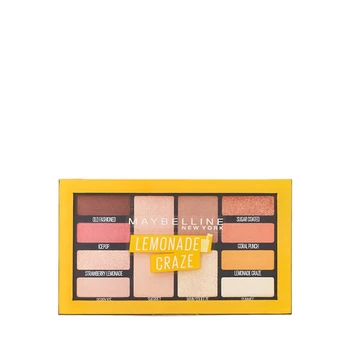 

Maybelline New York Lemonade Craze Eyeshadow Palette Eye Make up Eyeshadow Pink Orange Peach Yellow Brown