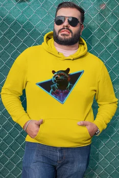 

Angemiel Wear Rocket Raccoon Yellow Men 'S Hooded Sweatshirt