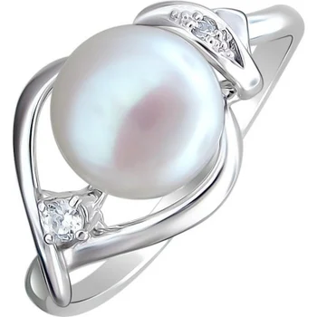 

Esthete ring with pearls and cubic zirconia
