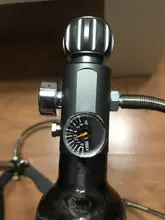 Refill-Adapter Charging-Valve Air-Filling-Station M18x1.5 400bar with 6000psi-Gauge 50cm