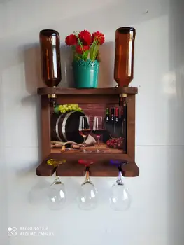 

Wall Art Pictures Wall Mounted Wine Whiskey Beer Bottle Rack Holder Bar Wine Artificial Rose Christmas Flowers Bouquet Wedding