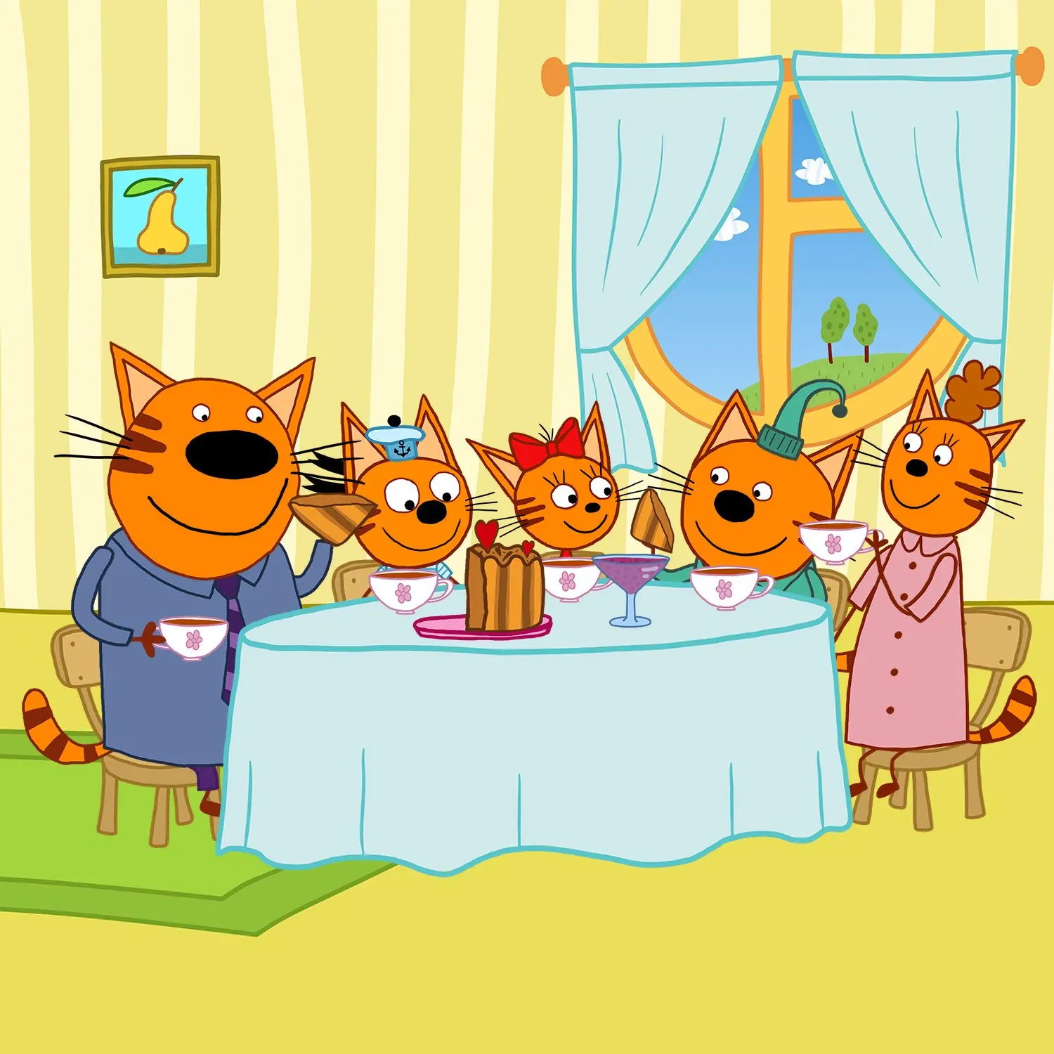 Гирлянда три кота на день рождения как вешать