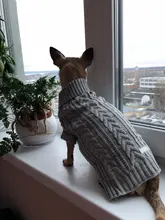 UFBemo Knitted Cable Dog Sweater Dachshund Cat Pull Chien Teckel Clothes Christmas Winter