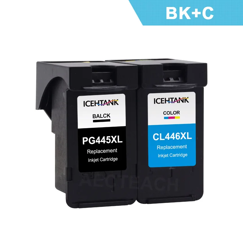 1BK1C Aecteach заправка чернильный картридж для Canon PG 445 CL 446 XL PG-445 для Canon Pixma MX494 MG 2440 2540 2940 2540S IP2840 принтер - Цвет: 1BK1C