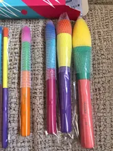 Docolor-brochas de maquillaje profesionales, 15 Uds., para base en polvo, sombra de ojos, pelo sintético, coloridas