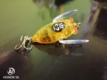Fishing-Lures Wing Popper Hard-Bait Topwater-Wobbler Insect Simulation-Cicada Artificial