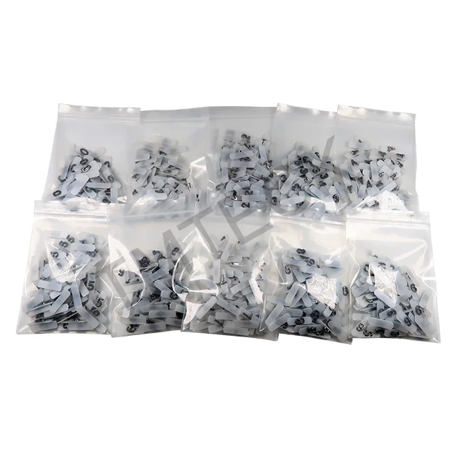 para t rosto liso 9 x6x2 mm 100 pces letra 02