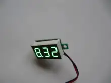 Voltímetro Digital de 3 dígitos, pantalla led a Color de 0,36 pulgadas, 0,36 pulgadas, rojo, verde, azul, CC 0V-100V, tres líneas