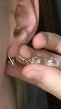 Pendientes de resina con forma de oso para mujer, joyería tridimensional, accesorio para la oreja
