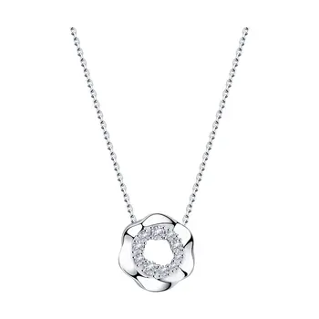 

Necklace Sokolov from silver with cubic zirconia, fashion jewelry, 925, women's male