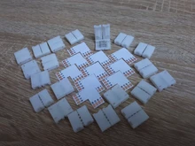 Tira de luces led rgb, GRN-FLASHING en forma de L, 10mm, 4 pines, conector RGB LED, para codo de conexión, ángulo recto, 10mm, 5050, 2835/3528