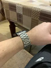 HQ-correa de reloj de acero inoxidable para Samsung Galaxy Watch, banda deportiva de SM-R800 de 46mm con extremo curvo, pulsera de plata y negro