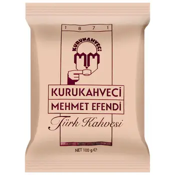 

Turkish Coffee 100 gr Bag Wholesale Price Traditional Kurukahveci Mehmet Efendi Brand