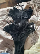 Swimwear Women Bathing-Suit Fish-Net Sheer Plus-Size Knit Mesh Xs-5xl Beach-V536b Female