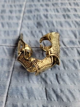 Anillo de doble dedo con armadura de nudillo para hombre, 1 unidad, Punk, gótico, Punk, Color plateado, anillos tipo fantasma