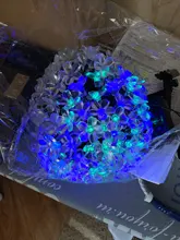 Fairy-Lights Peach-Flower Led-String Christmas-Decor Solar-Lamp Garden Outdoor 5m 22m