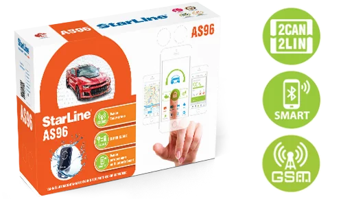 Автосигнализация StarLine AS96 BT 2CAN+2LIN GSM Охранно-телематический комплекс