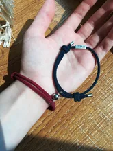Pulsera de imán para calor para parejas, Brazalete ajustable hecho a mano, a juego, de amor infinito, color rojo de la suerte, regalo, 2021