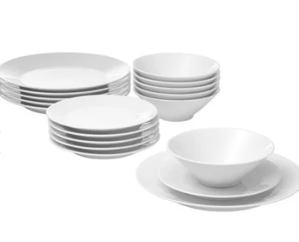 

White dinner set for 6 people