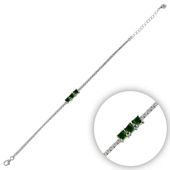 

KUTAYDAN 925 Sterling Silver Zircon Stone Bracelet