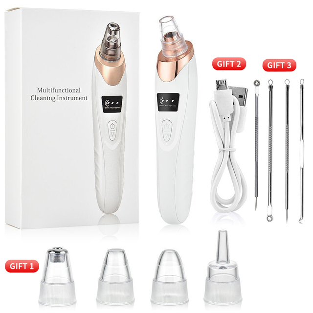 Blackhead Remover Face Deep Nose Cleaner T Zone Pore Acne Pimple Removal Vacuum Suction Facial Diamond Beauty Clean Skin