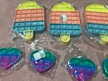 Fidget-Toys Relief-Toy Bubble Ice-Cream-Board Anti-Stress-Game Pop-It-Push Soft-Squishy