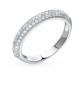 

Silver ring with cubic zirconia sunlight sample 925