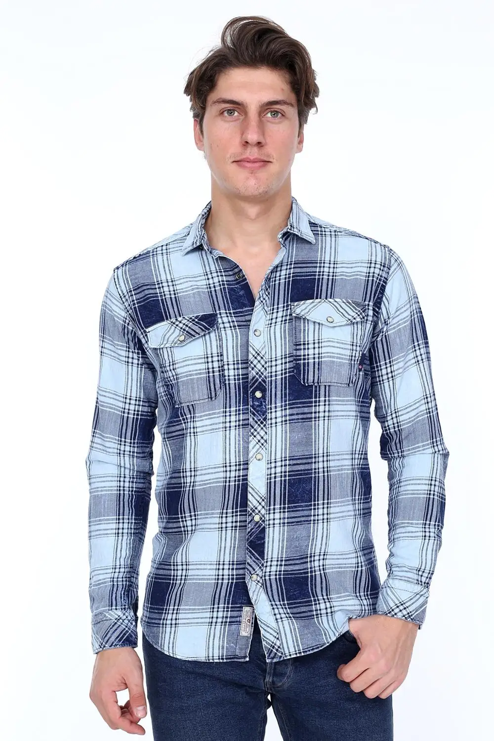

GULF BIRD MENS SHIRT VINTAGE FLANNEL CHECKED St Valentines Gift 2020 STYLE, SLIM FIT %100 COTTON, REAL EUROPEAN SIZE, HOMME