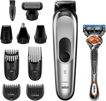

Raun trimmer attachment MGK7220 10 in 1, machine trimmer attachment beard, set body hair removal and hair clipper for men, color Gray