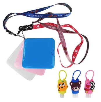 

Furein hygienic Kit case for masks case Mini bottle silicone disinfectacte cherry colored neck