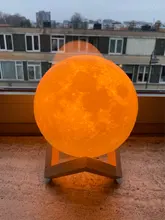 Night-Light Moon-Lamp Touch-Switch Bedroom-Decoration LED Birthday-Gift 3d-Print Rechargeable