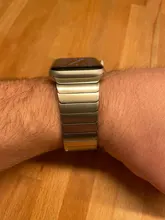 Correa de lujo para Apple watch, banda de 44mm y 40mm para iWatch de 38mm y 42mm, pulsera de reloj de acero inoxidable para Apple watch 5 6 se 3 4