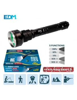 

Super flashlight 3 leds t6 30w 2400 lumens 5 posicions