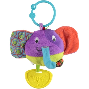 

Toddle Safe BPA Free Animal Silicone Pal Toy Plush Elephant Rattle