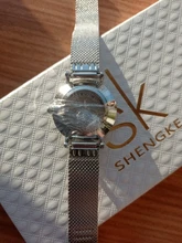 SK-Reloj de pulsera superfino para mujer, de malla plateada, de acero inoxidable, informal, de lujo, 2020