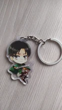 LLavero de ataque a Titan, colgante de llavero acrílico de doble cara, accesorios de Anime, llavero de dibujos animados, 2019